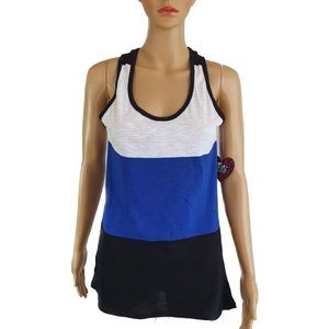 Splash Women's 100% Cotton Blue Black Tank Top